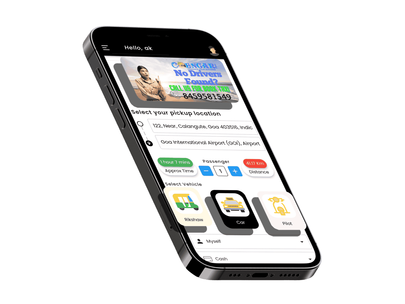 Goencar Taxi App